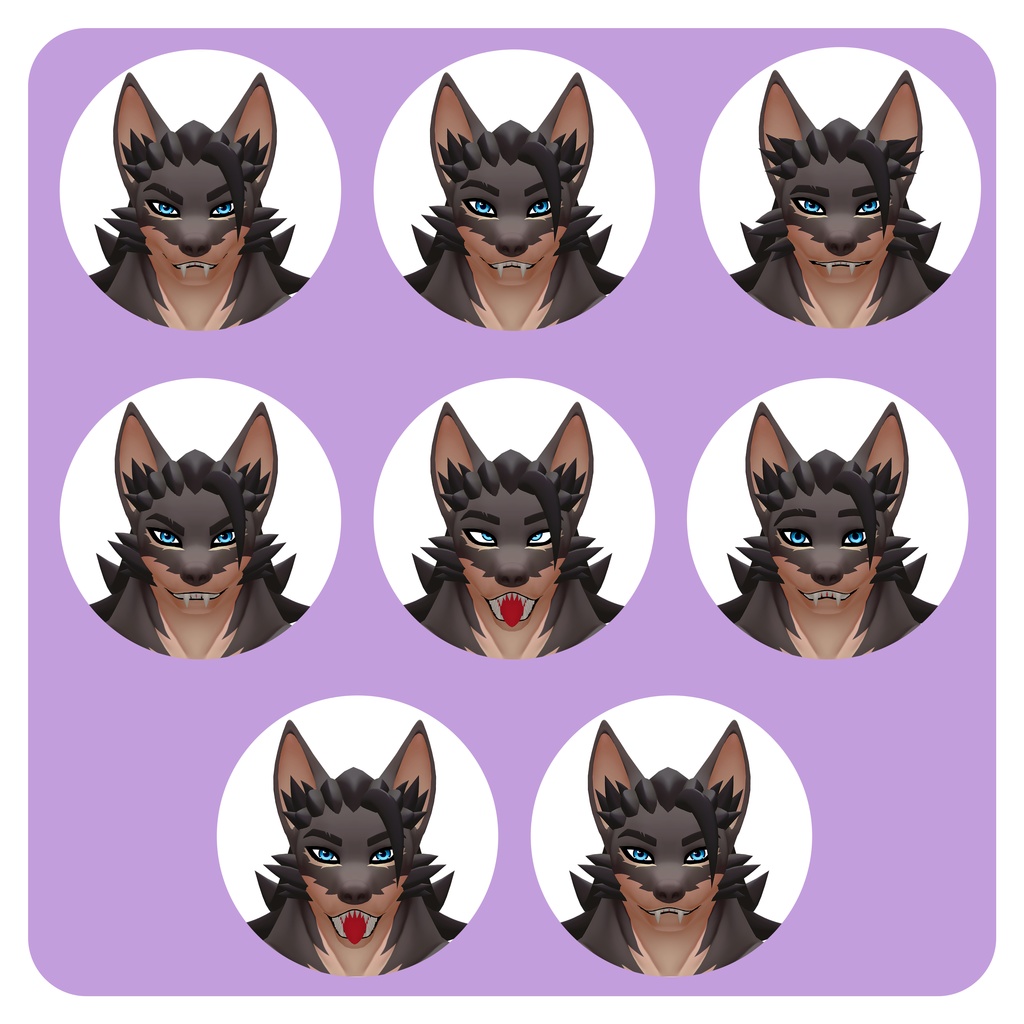 【VRChat想定】オリジナル3Dモデル「Brutus -ブルータス-」 / Furry Werewolf Avatar