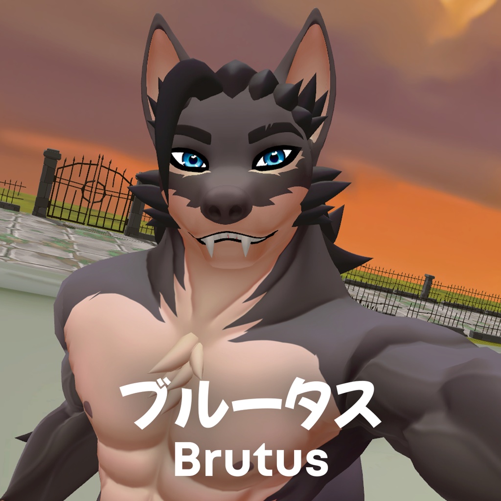 【VRChat想定】オリジナル3Dモデル「Brutus -ブルータス-」 / Furry Werewolf Avatar