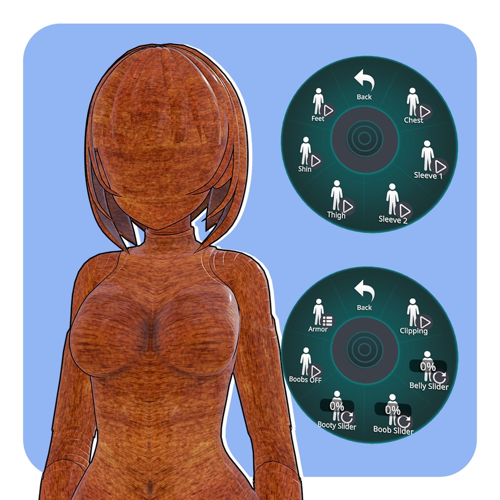 【VRChat想定】NUVIA-01|サイバーパンクアンドロイド オリジナル3Dモデル|PC/Quest対応