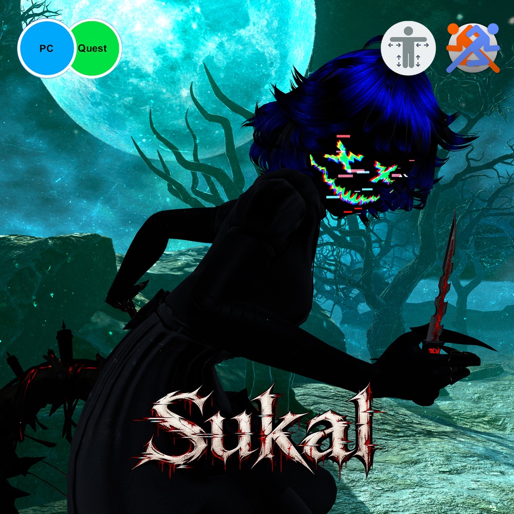 Sukal｜ホラーロボット・オリジナル3Dモデル【VRChat】【PC/Quest対応】