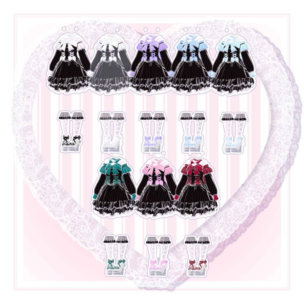 【!!推し活!!🤍🎀参戦フルセット🎀🤍 】《4アバター対応》🎉‼️発売記念50%OFF‼️🎉