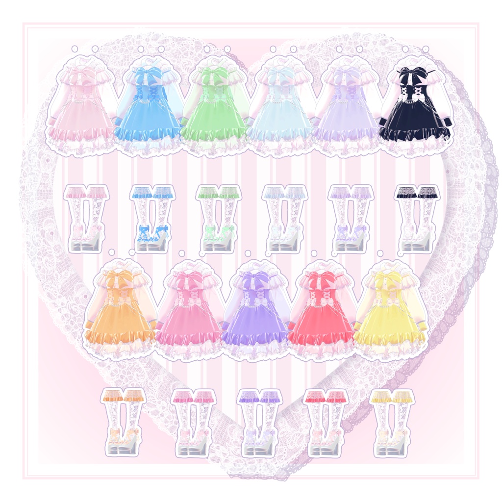 【!!推し活!!🤍🎀参戦フルセット🎀🤍 】《4アバター対応》🎉‼️発売記念50%OFF‼️🎉