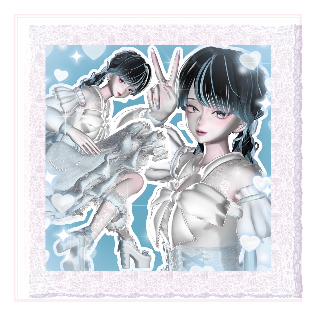 【!!推し活!!🤍🎀参戦フルセット🎀🤍 】《4アバター対応》🎉‼️発売記念50%OFF‼️🎉