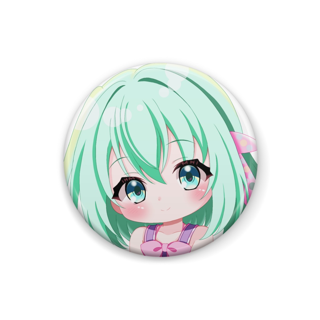 白猫アトリエ(翠)缶バッジ