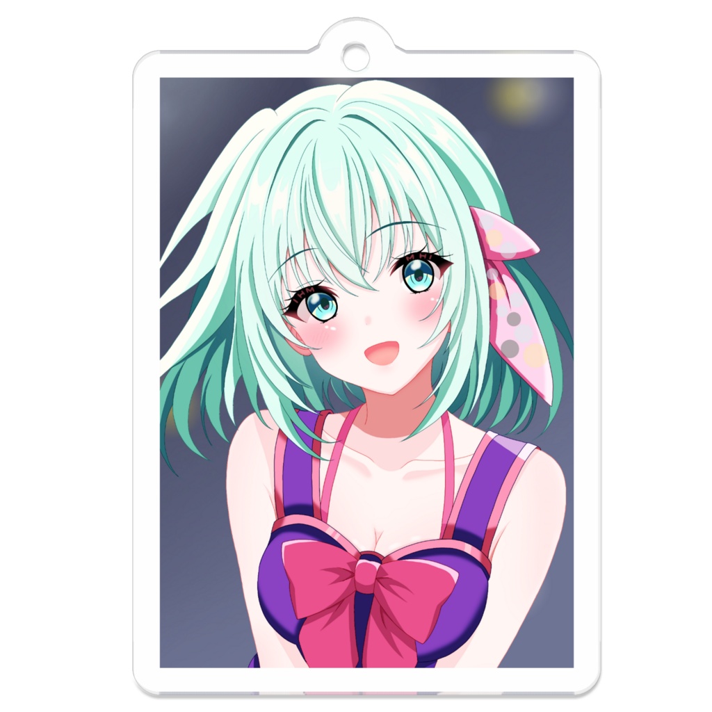 白猫アトリエ(翠)アクリルキーホルダー