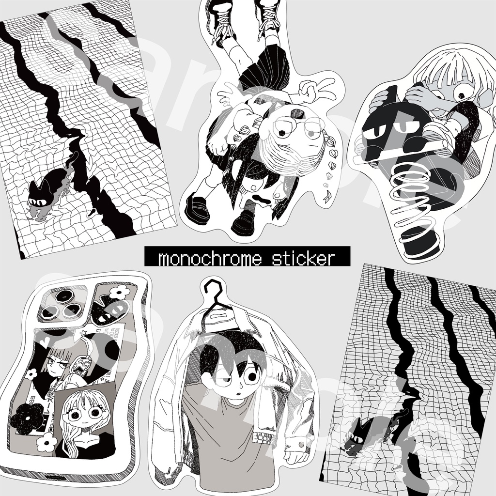  monochrome sticker