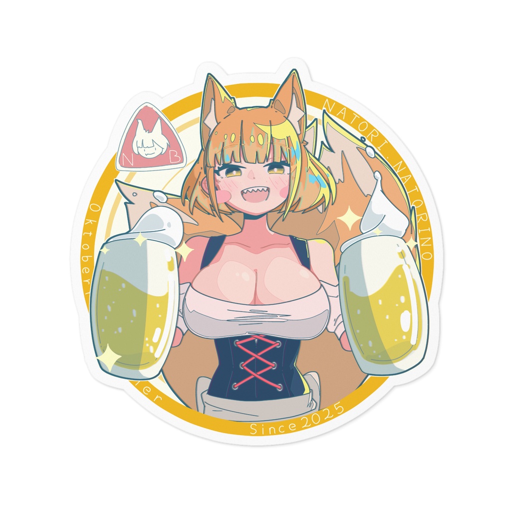 キツネ娘ちゃんと乾杯!ステッカー