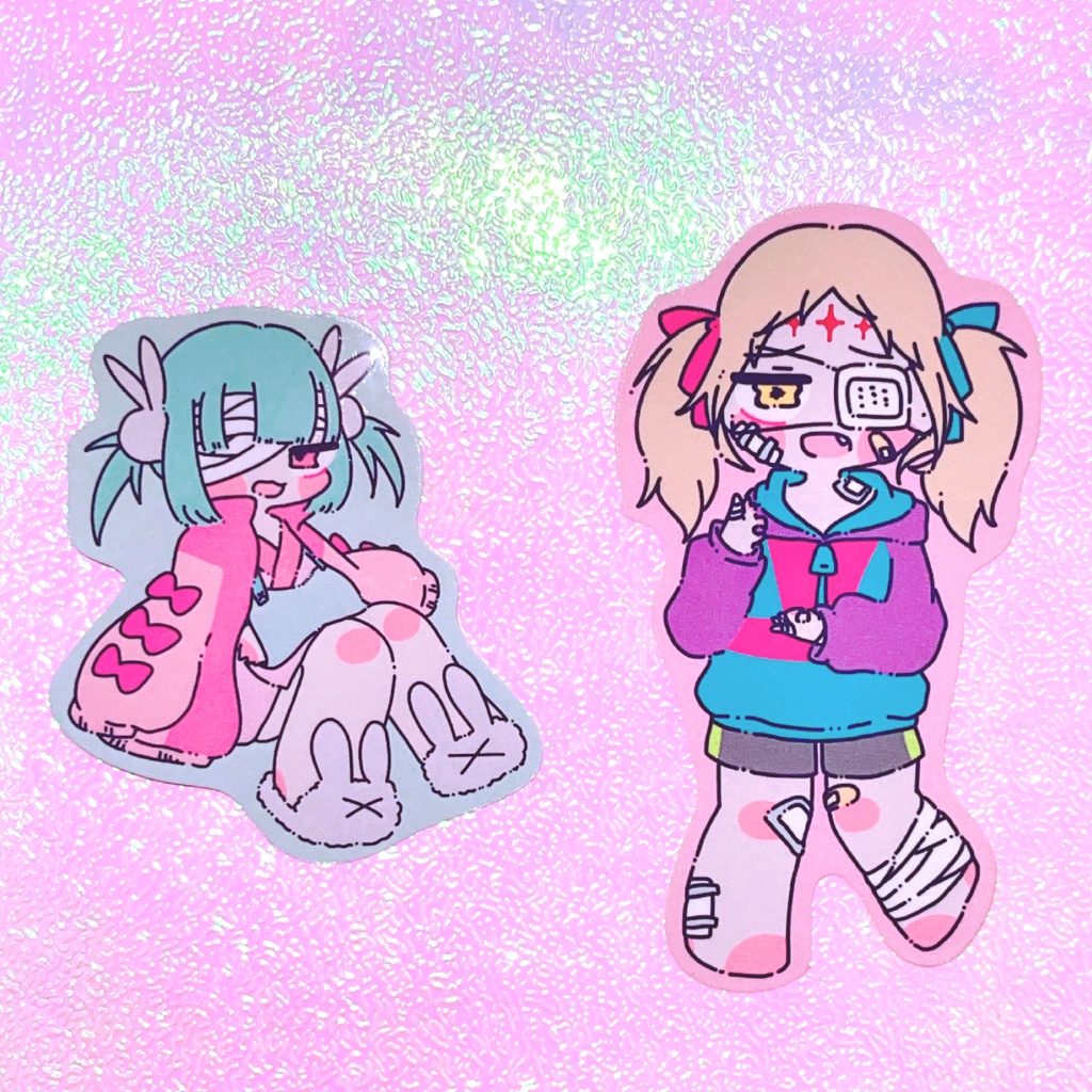 かみさまちゃん&てんてきちゃんステッカー