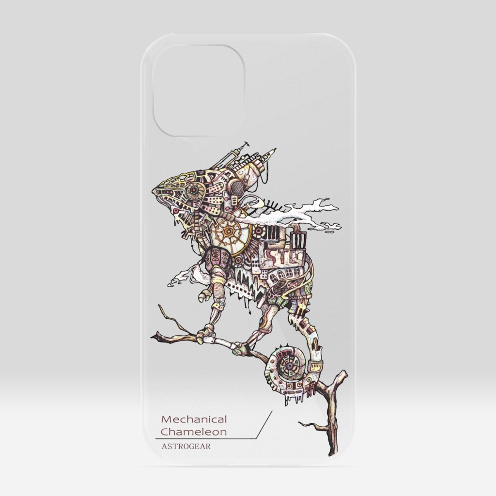 機械カメレオン クリアiPhoneケース