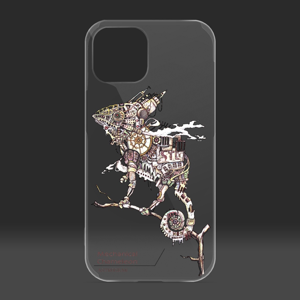 機械カメレオン クリアiPhoneケース
