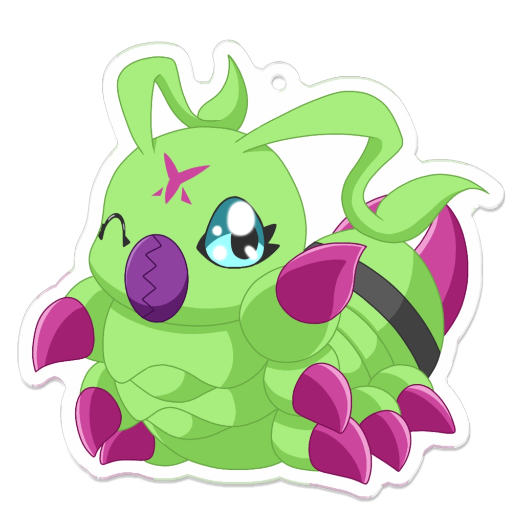 ワームモンアクリルキーホルダー