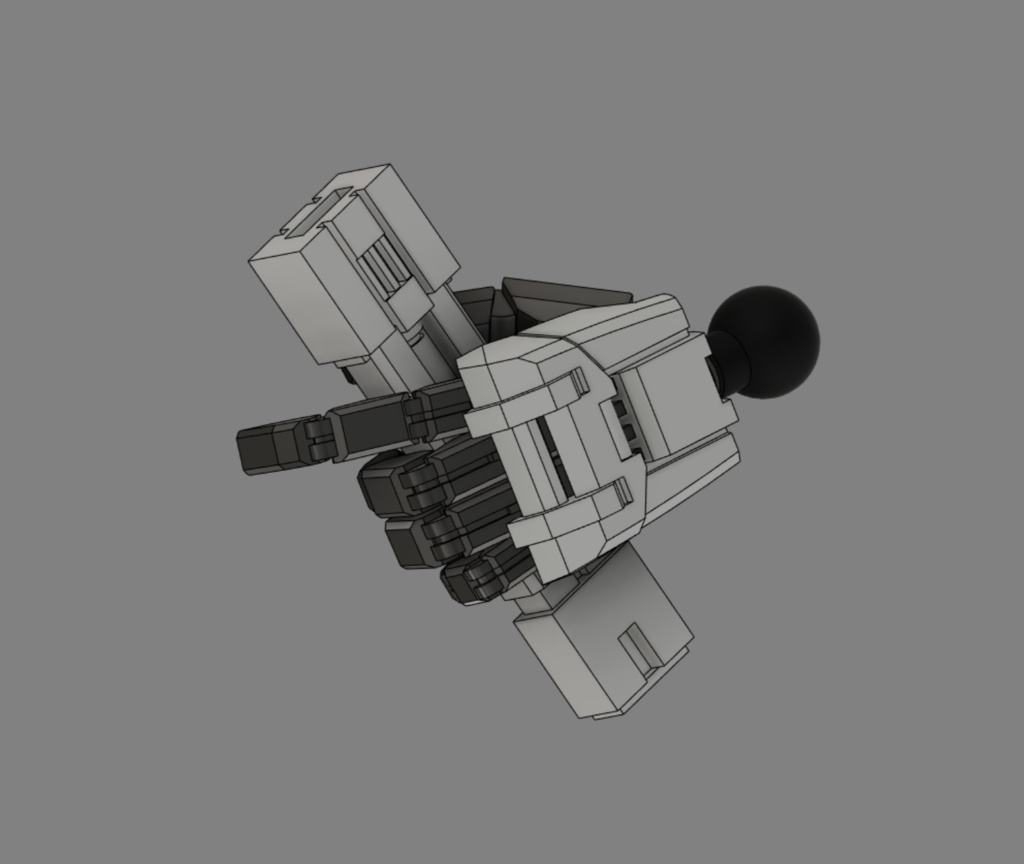 ハンドパーツ小　角棒用(銃タイプ)　左右1セット