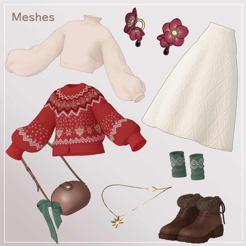 【11アバター対応】モコモコ✾ノルディック【VRChat】