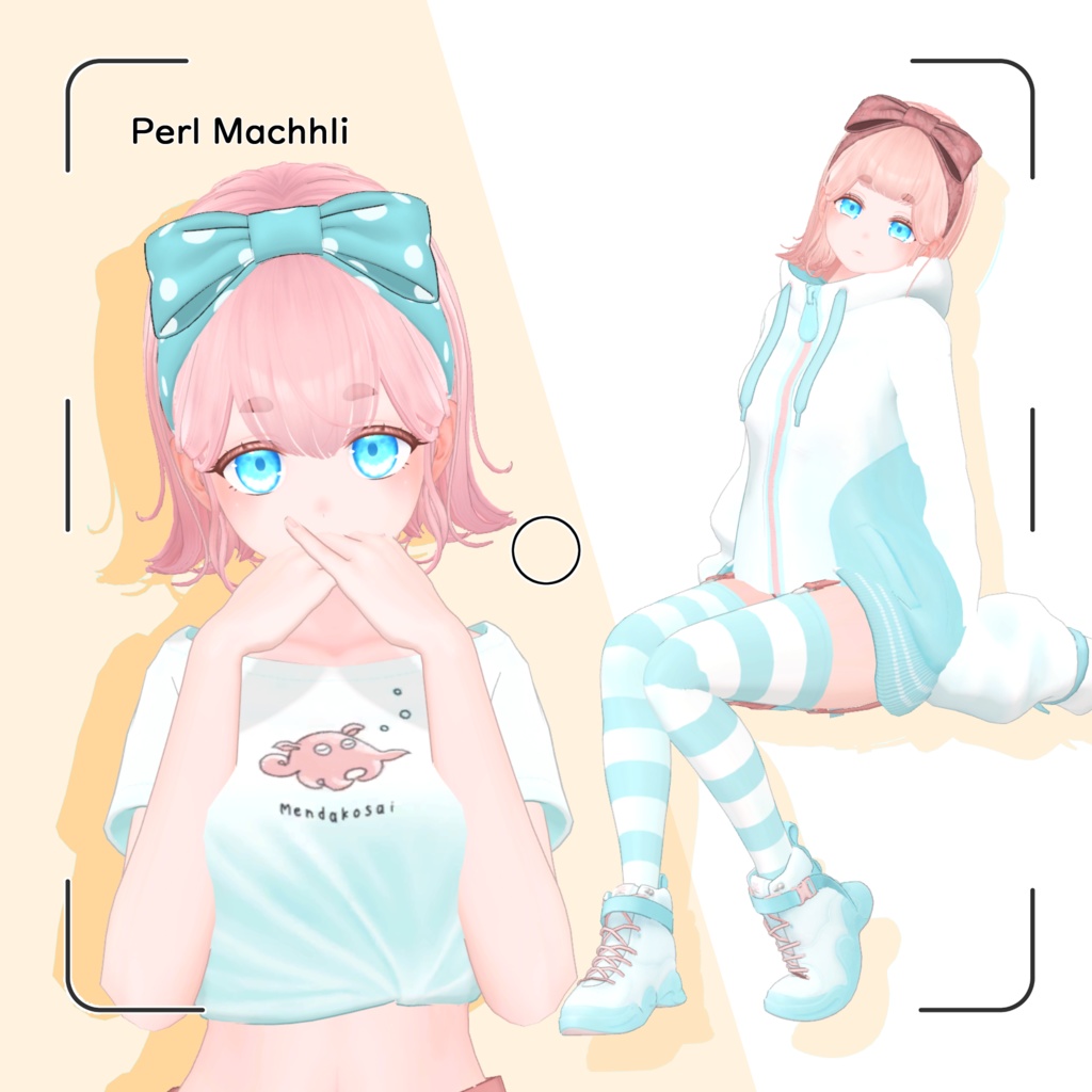 【8アバター対応】ハロー☆外ハネちゃん!【VRChat Hair】