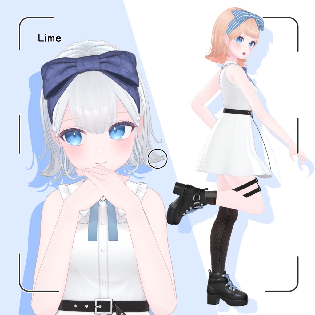 【8アバター対応】ハロー☆外ハネちゃん!【VRChat Hair】