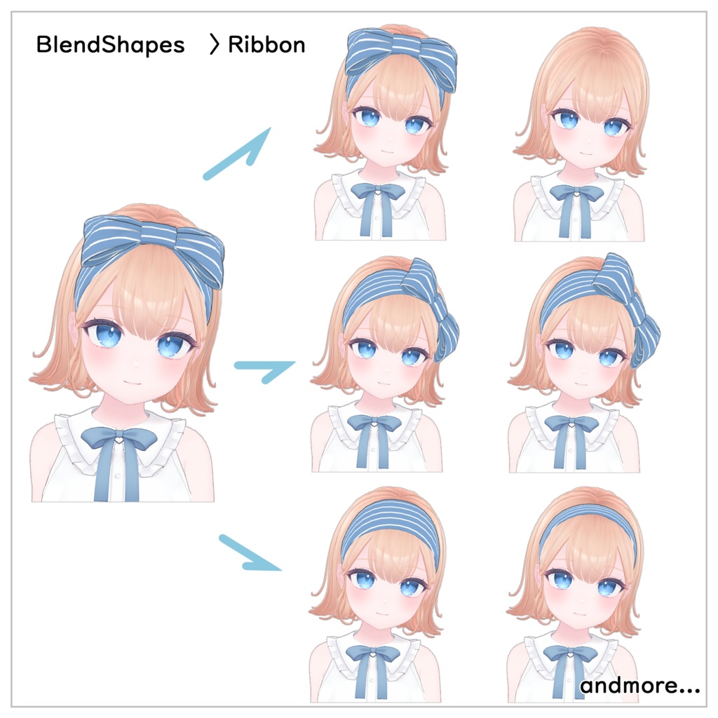 【8アバター対応】ハロー☆外ハネちゃん!【VRChat Hair】