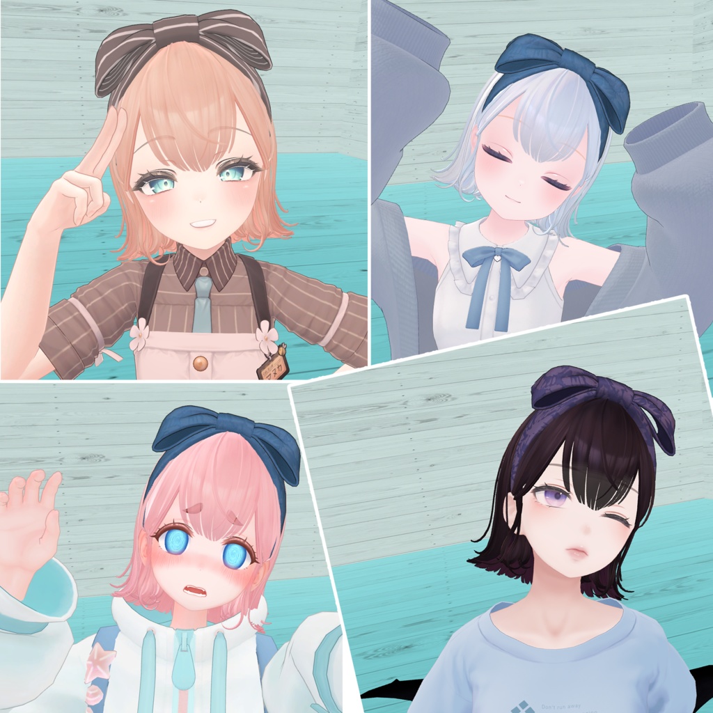 【8アバター対応】ハロー☆外ハネちゃん!【VRChat Hair】