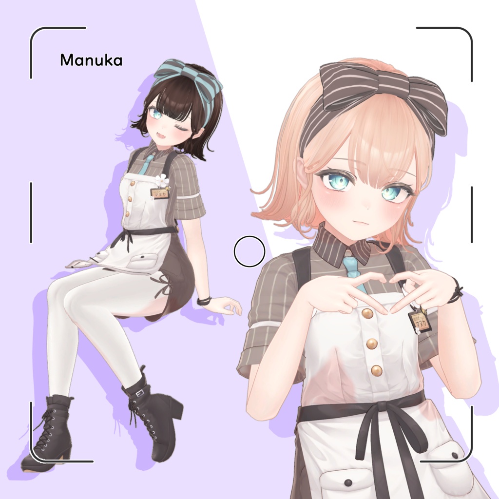 【8アバター対応】ハロー☆外ハネちゃん!【VRChat Hair】