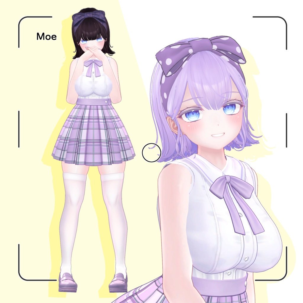 【8アバター対応】ハロー☆外ハネちゃん!【VRChat Hair】