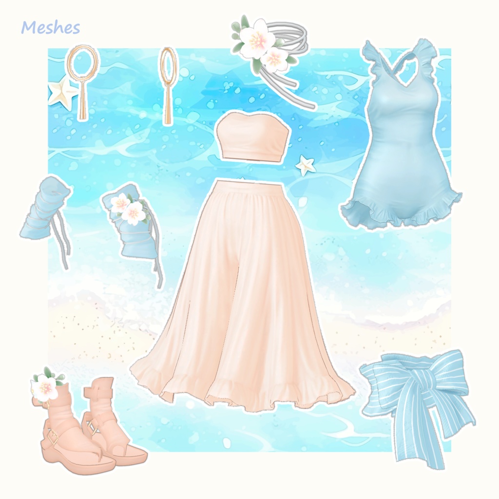 【9アバター対応】SummerBlooms【VRChat】