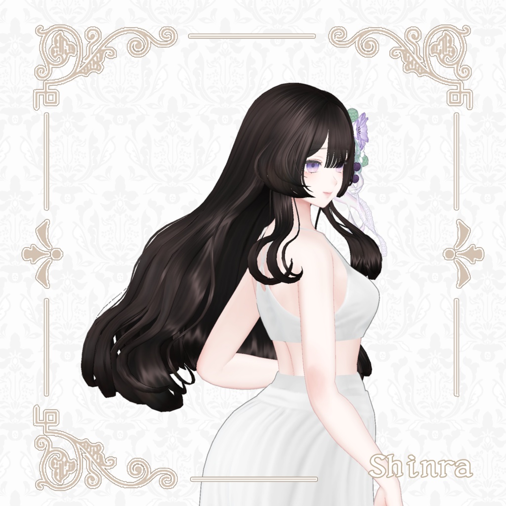 【6アバター対応】姫さまのおぐし【VRChat Hair】