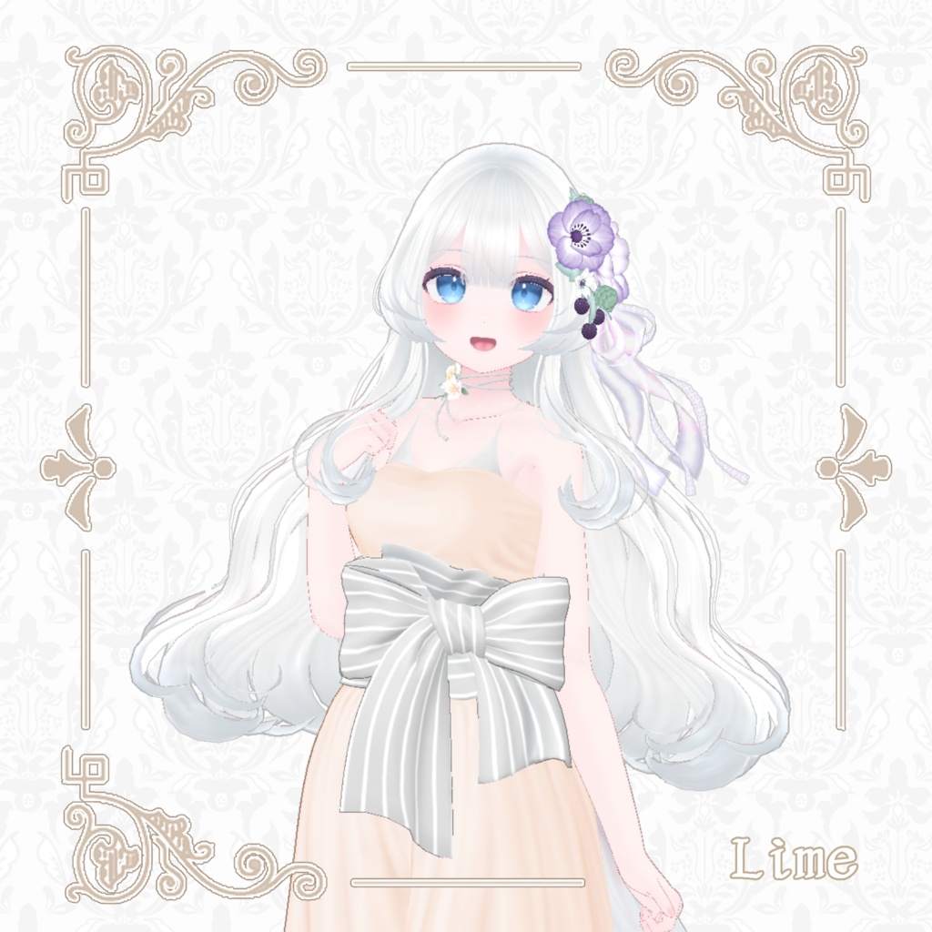 【6アバター対応】姫さまのおぐし【VRChat Hair】