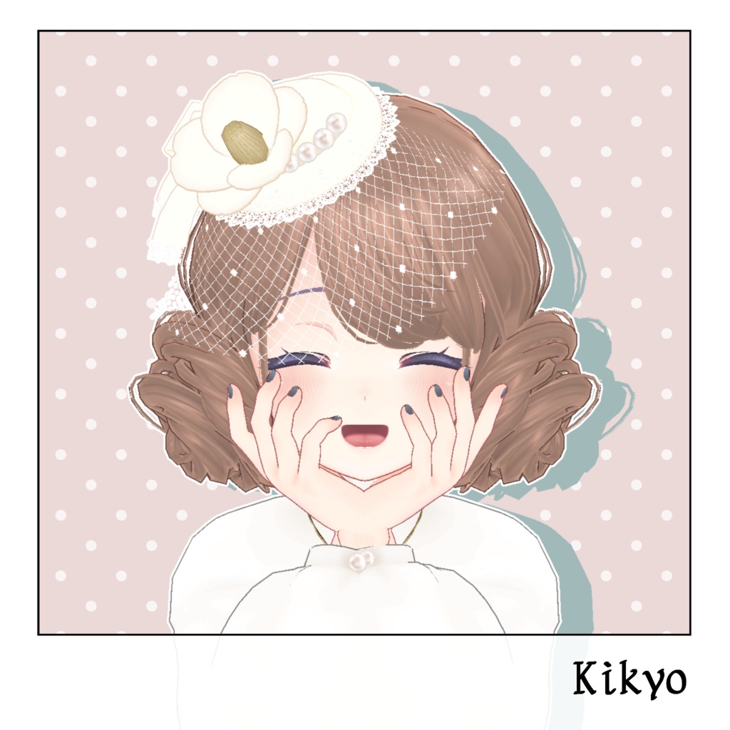 【6アバター対応】ロマンチック・ラヂヲロール【VRChat Hair】