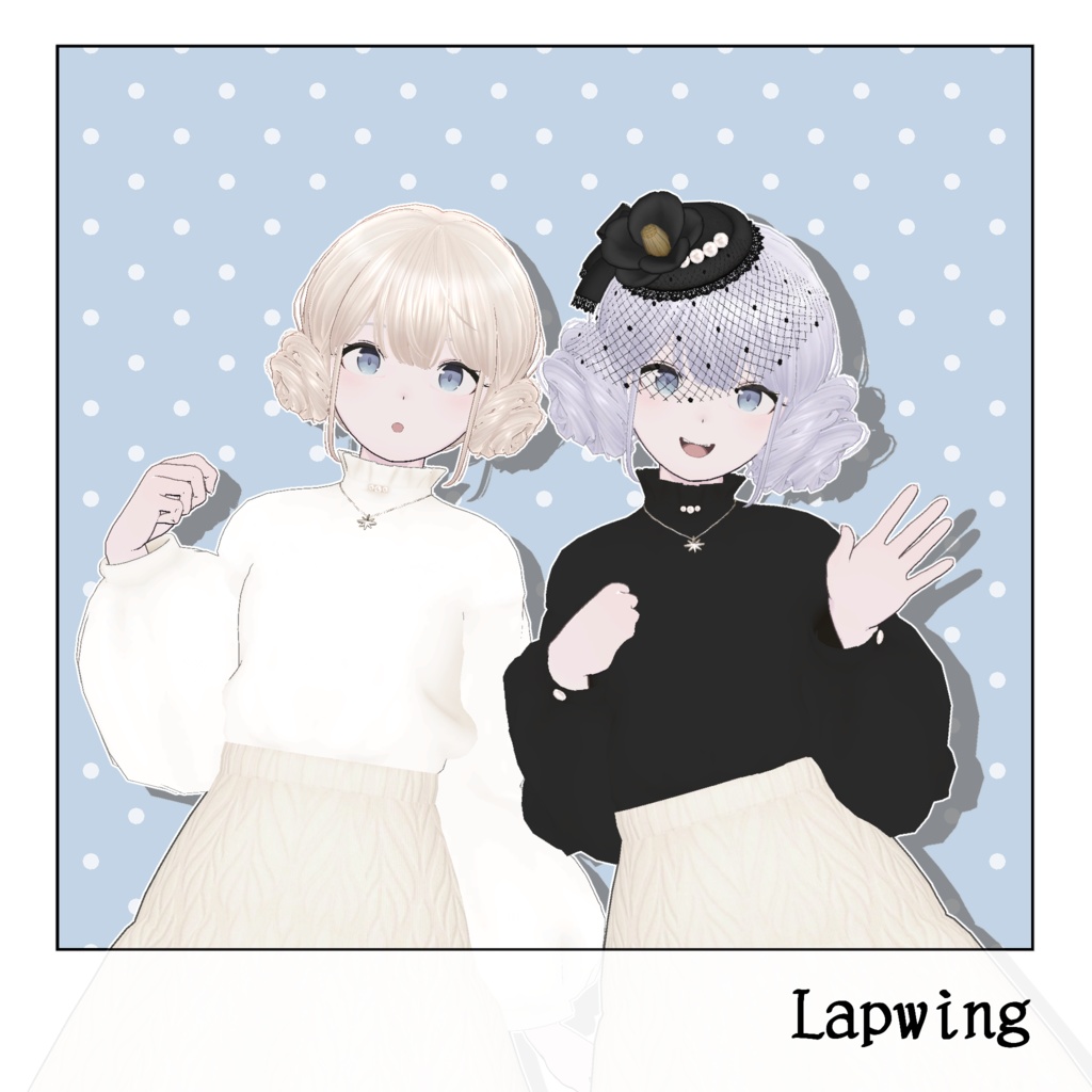 【6アバター対応】ロマンチック・ラヂヲロール【VRChat Hair】