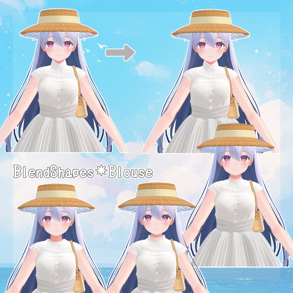 【11アバター対応】あの夏、 【VRC衣装】