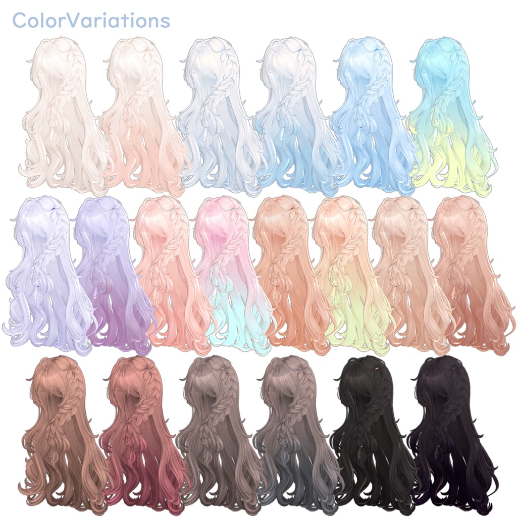 Lovesick Hair【8アバター対応/VRC Hair】