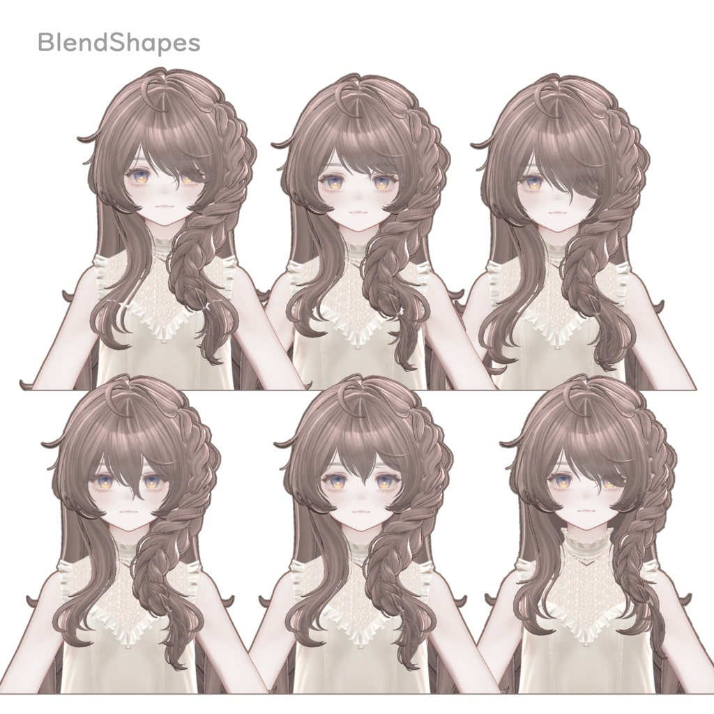 Lovesick Hair【8アバター対応/VRC Hair】