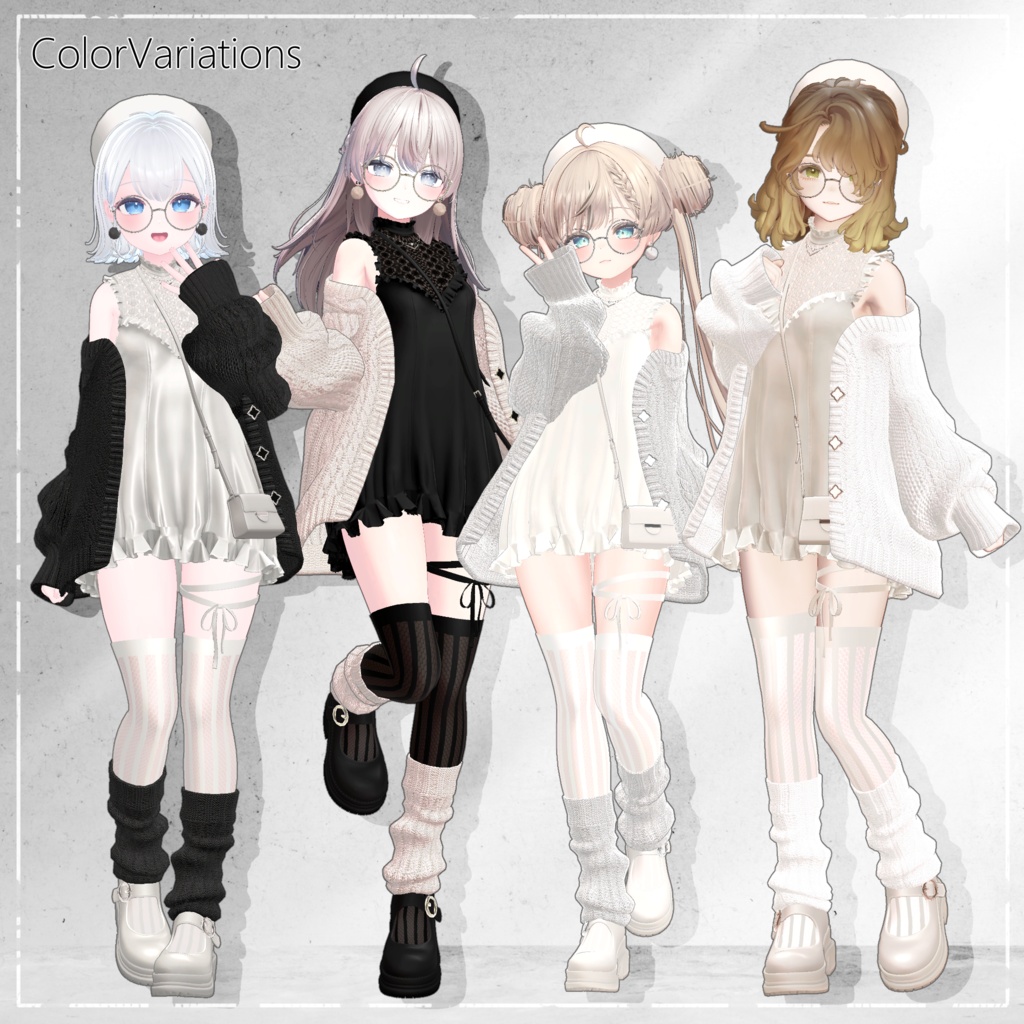 【13アバター対応】Mellow Mellow Knit【VRChat】