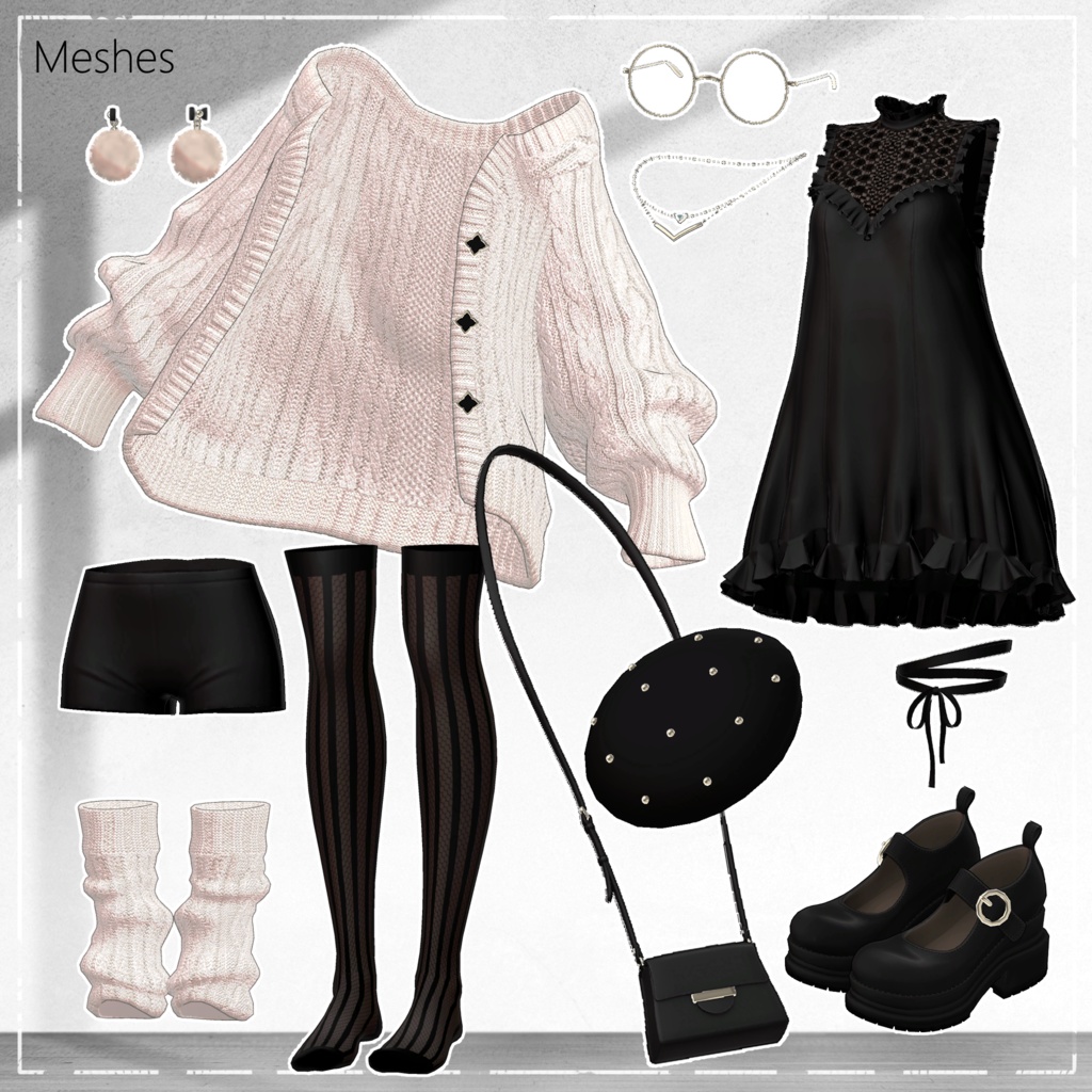 【13アバター対応】Mellow Mellow Knit【VRChat】