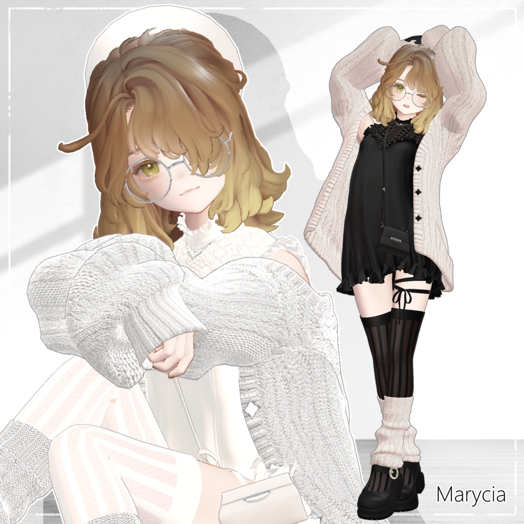 【13アバター対応】Mellow Mellow Knit【VRChat】