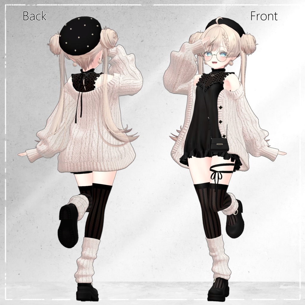 【13アバター対応】Mellow Mellow Knit【VRChat】