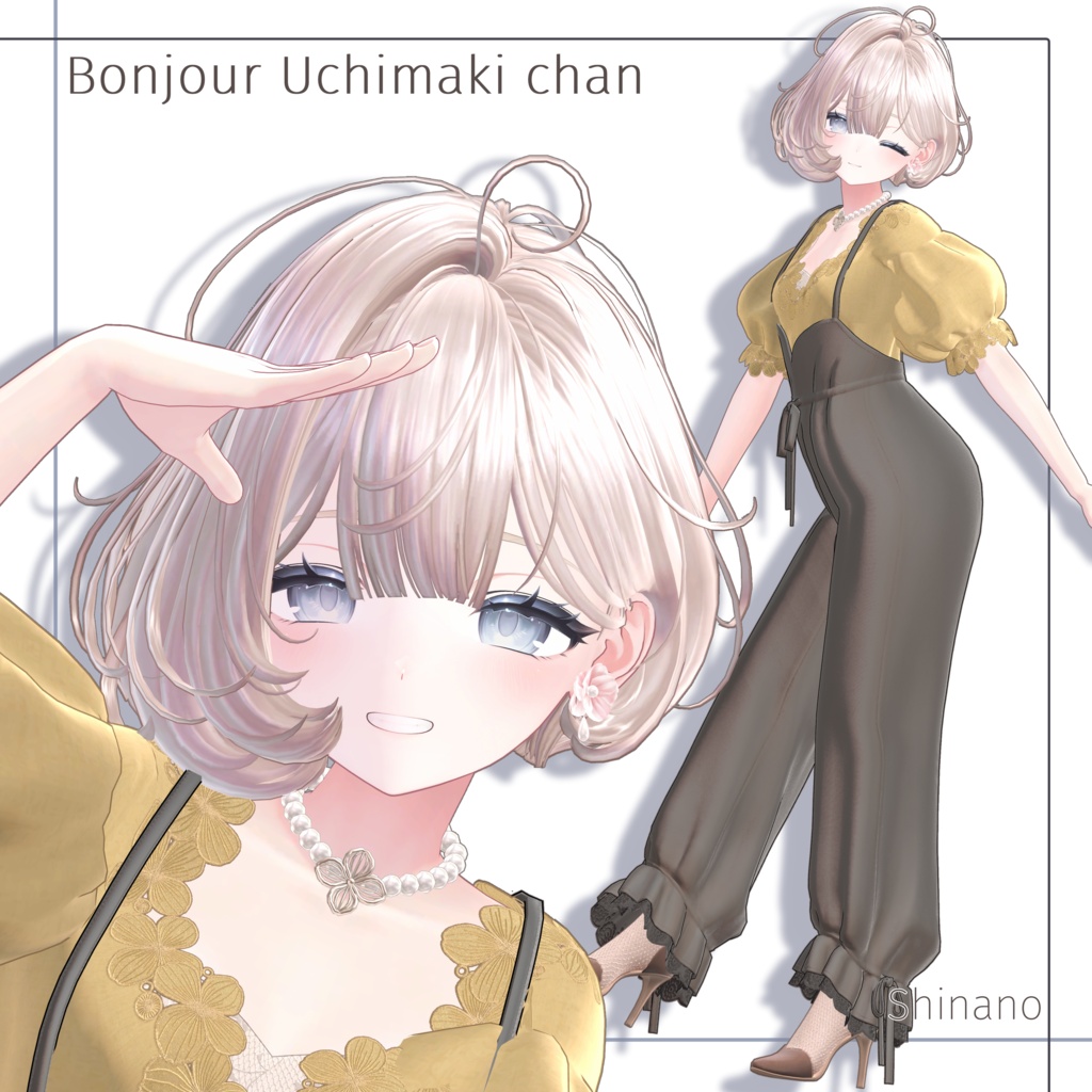 SALE【10アバター対応】ボンジュー☆内巻きちゃん!【VRChat Hair】
