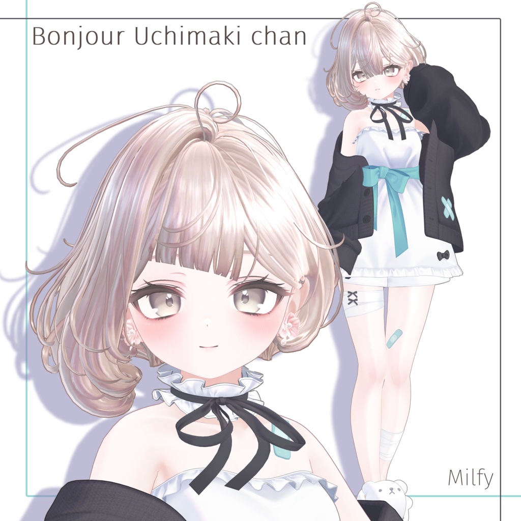 SALE【10アバター対応】ボンジュー☆内巻きちゃん!【VRChat Hair】