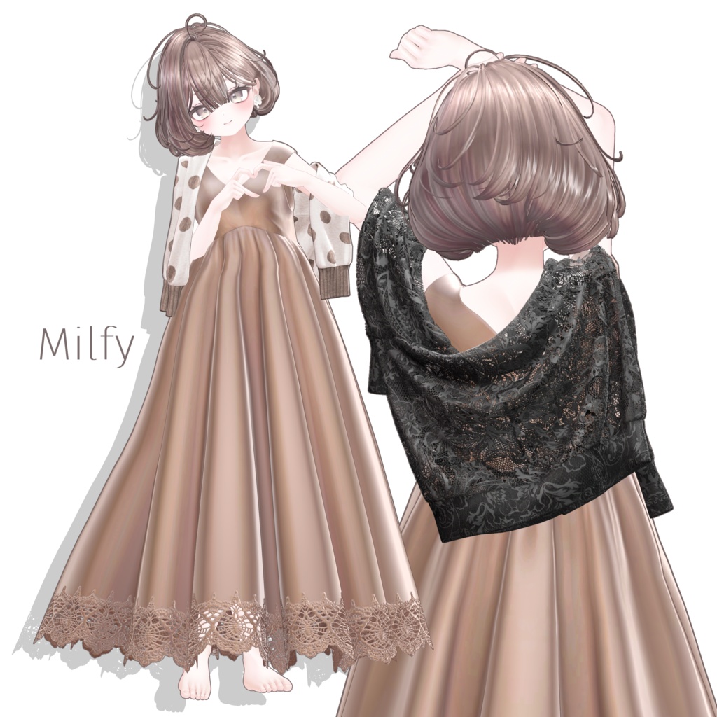 SALE!【12アバター対応】ShoulderCardigan_Matoi【VRChat】