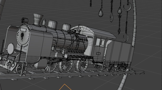 【3Dモデル/VRchat】SL 蒸気機関車 アロマディフューザー 加湿器 Humidifier