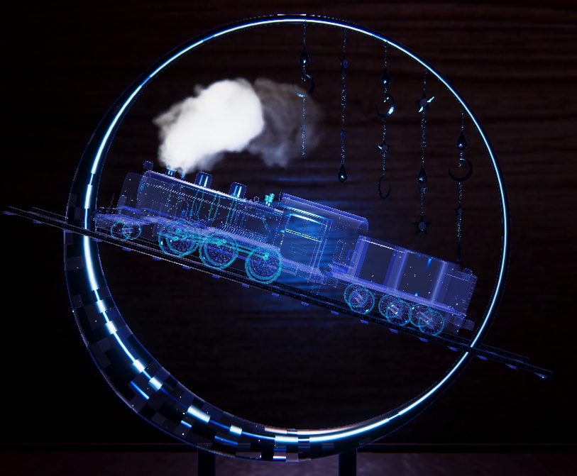 【3Dモデル/VRchat】SL 蒸気機関車 アロマディフューザー 加湿器 Humidifier