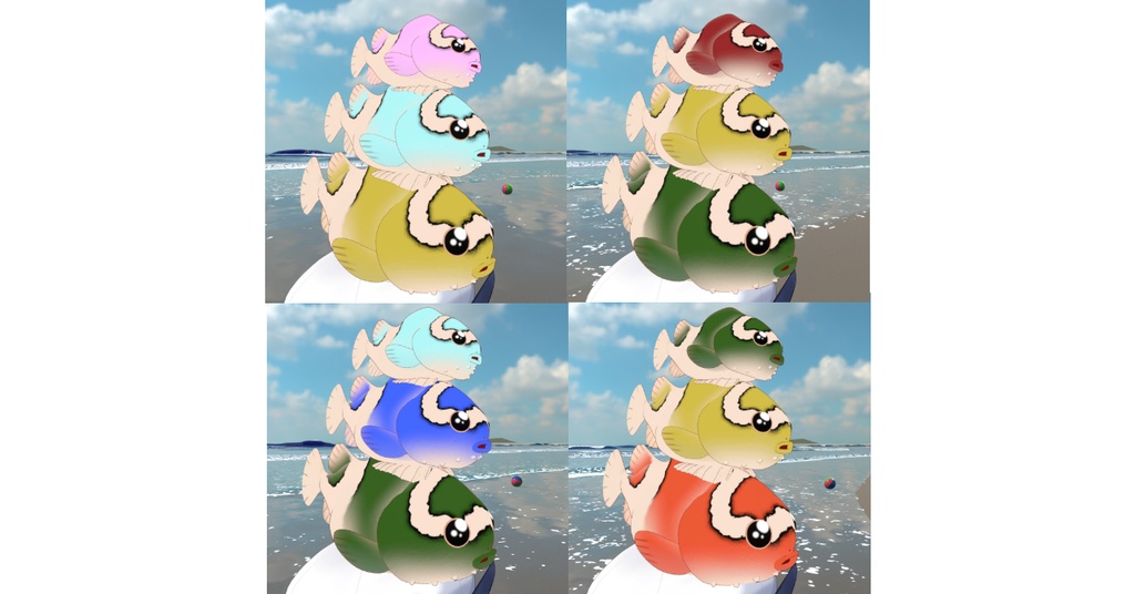 【MA設定済】あたまにくっつく ダンゴウオ【3Dモデル】