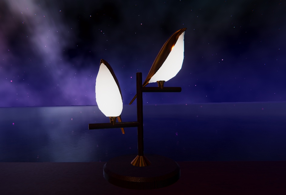 【3Dモデル/VRChat】鳥のウォールランプ&テーブルランプ2種 照明