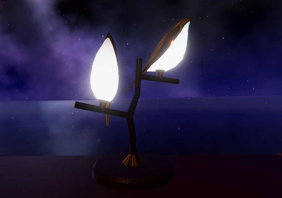 【3Dモデル/VRChat】鳥のウォールランプ&テーブルランプ2種 照明