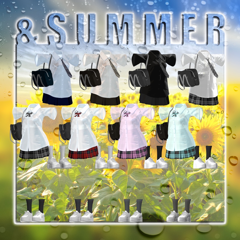 !!!ワンコイン!!! &SUMMER Vol.02 - Summer Uniform:夏の制服 <27アバター対応>