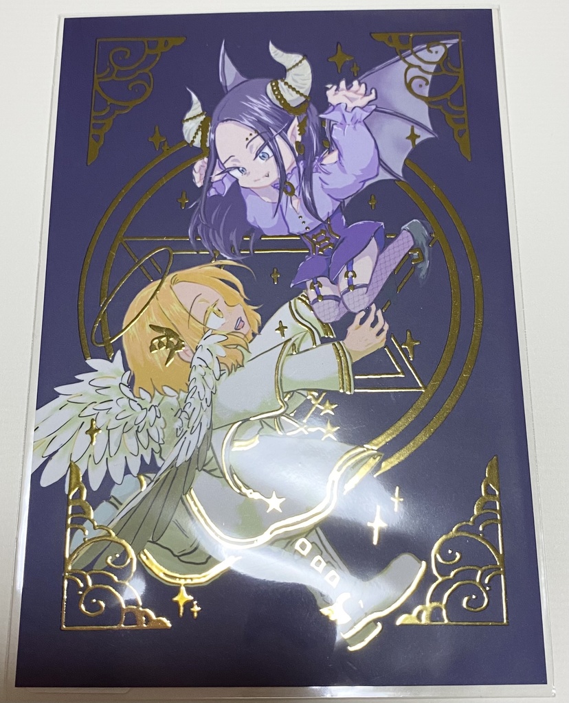 (匿名発送)シルエル箔押しポストカード