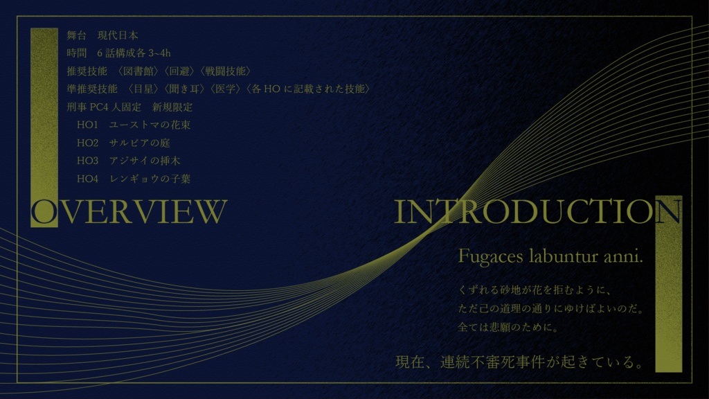 【COC6】砂塵の縁【4PL秘匿HO】