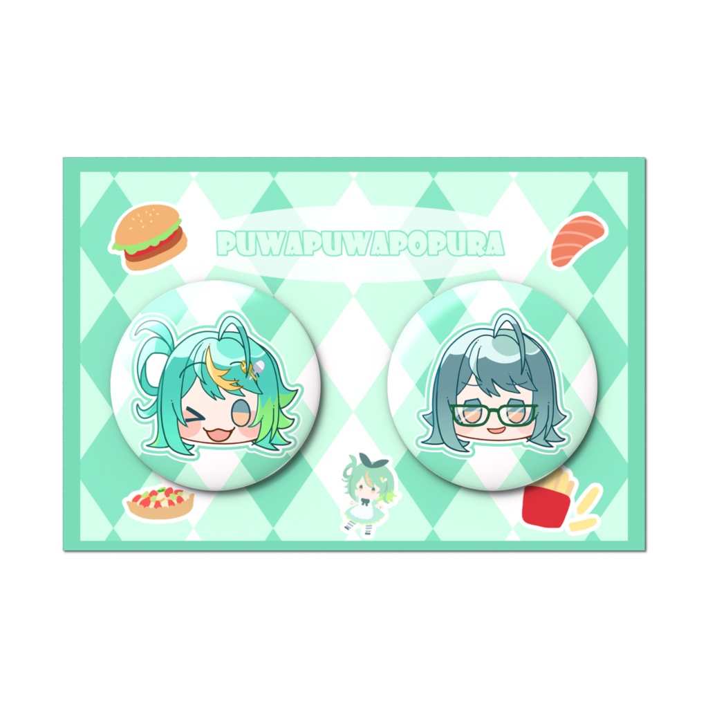 【非公式】ぷわぷわぽぷら缶バッジセット