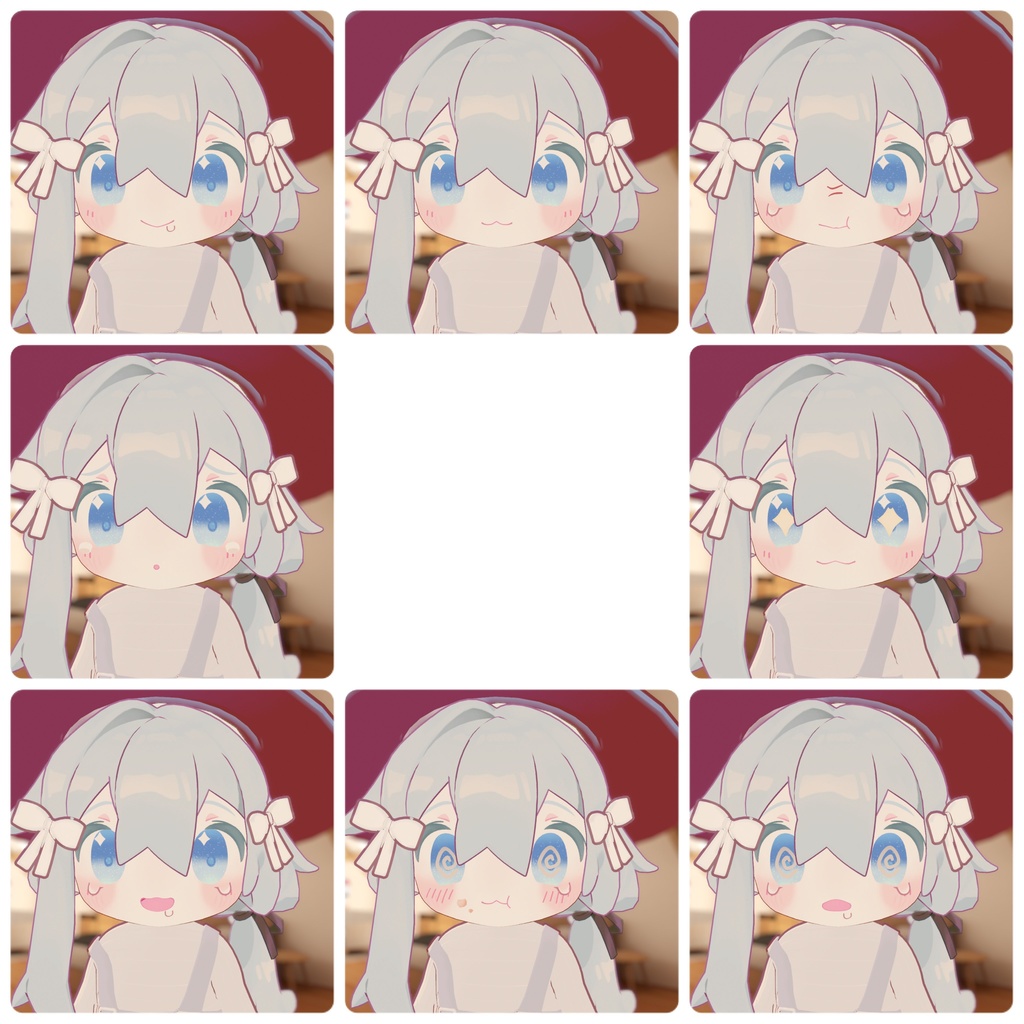 【Free】まめひなた表情20種 無料配布