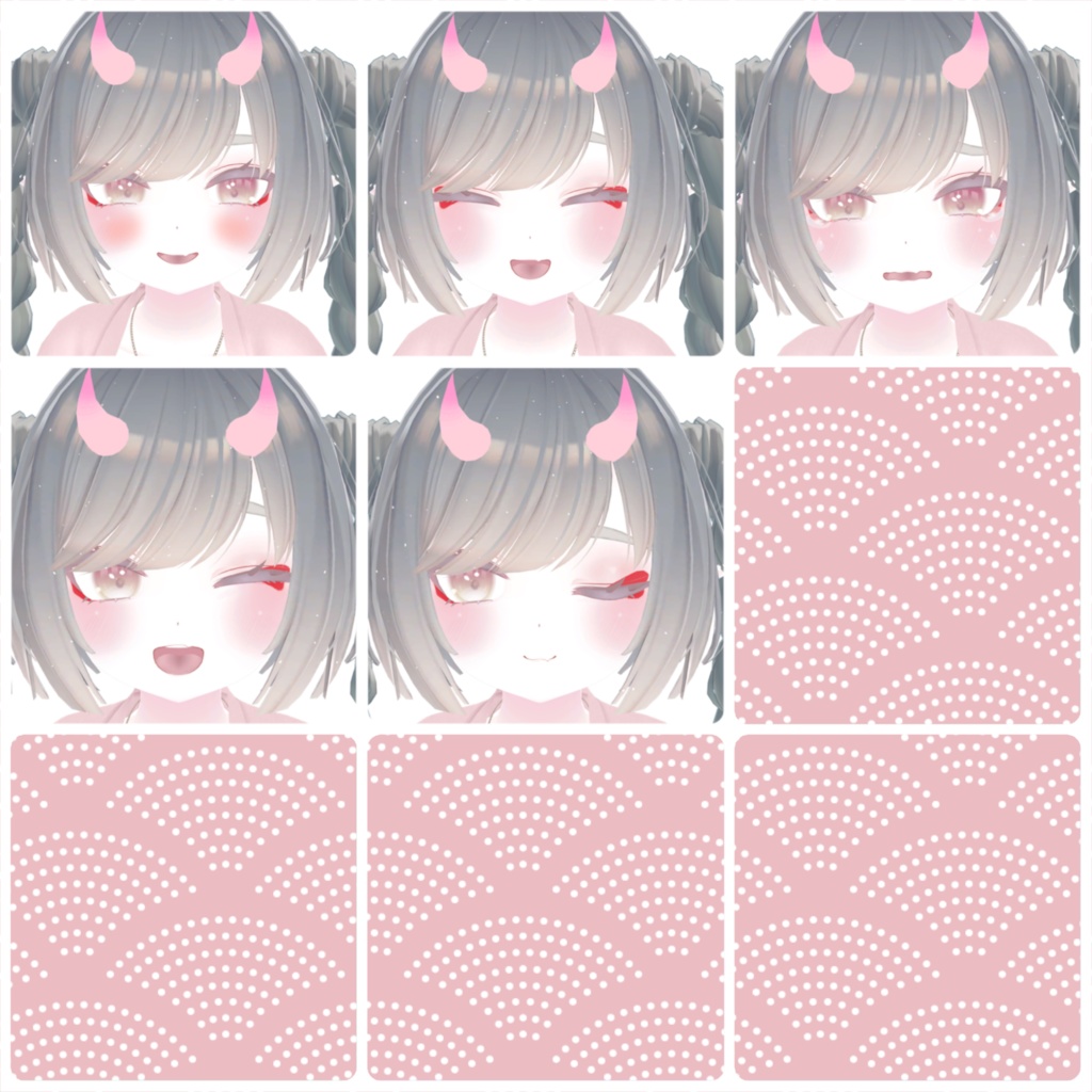 リーファ 鬼風表情 14種 (おまけ付き) FaceEmote for Leefa