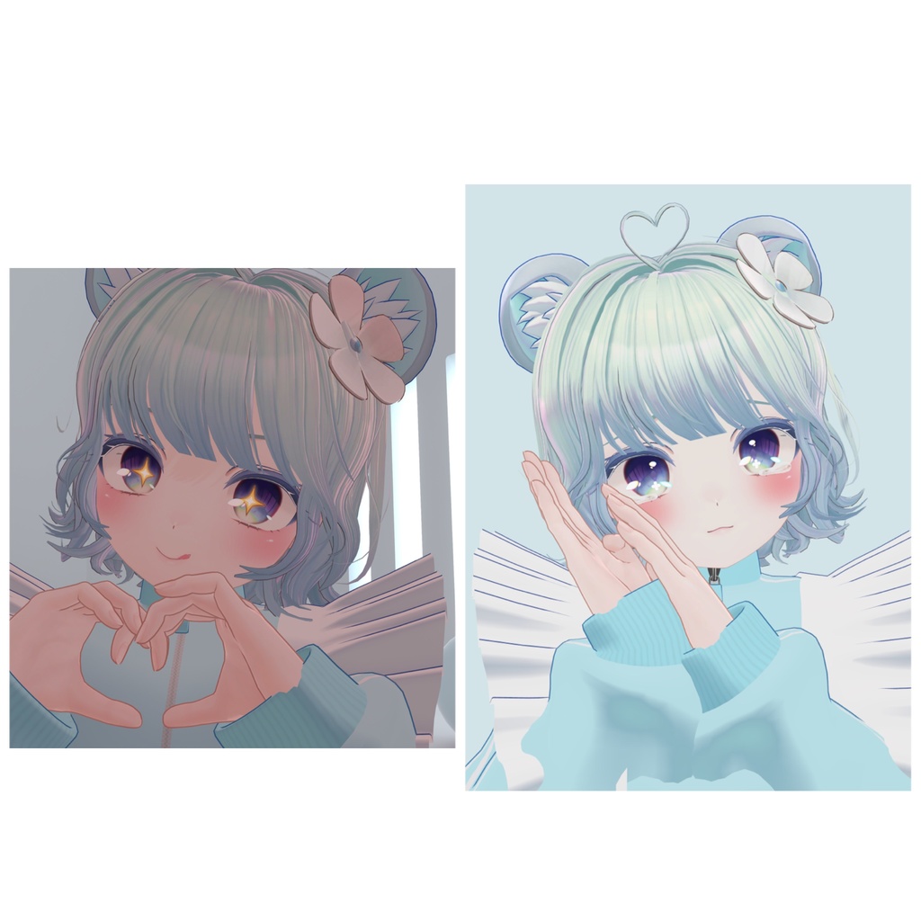 【Free】マヌカ元気っこ風表情1セット(defalt+14種)無料配布